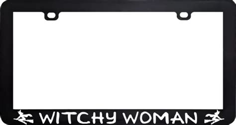 Witchy license plate frame